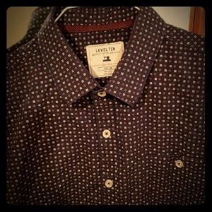 Navy blue button up shirt
